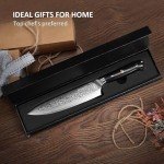 Damascus Chef Knife, 8-Inch VG10 Steel, Ergonomic Handle