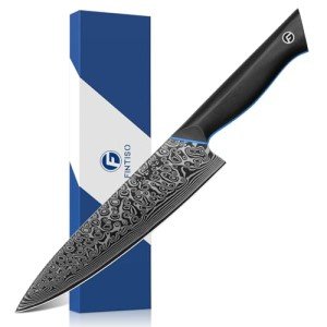 FINTISO 8-Inch Damascus Steel Chef Knife