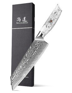 SHANGDAO 8-Inch Kiritsuke Knife - Damascus Steel