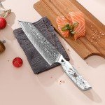 SHANGDAO 8-Inch Kiritsuke Knife - Damascus Steel
