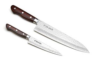 Yoshihiro VG10 16-Layer Damascus Gyuto & Petty Set