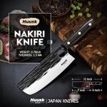 Huusk 7-Inch Nakiri Knife - Hand Forged Cleaver
