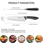 MAD SHARK 8-Inch Premium Santoku Chef Knife