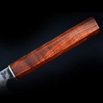 Custom Japanese Damascus Gyuto Knife with Wood Handle