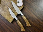 Custom Forged Japanese Chef and Paring Knife