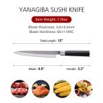 Sumteene 9.8" Sushi Knife with Wenge Handle
