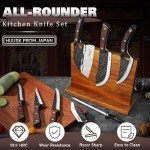 17-Piece Huusk Butcher Knife Set with Roll Bag