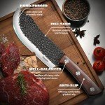 17-Piece Huusk Butcher Knife Set with Roll Bag