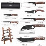 17-Piece Huusk Butcher Knife Set with Roll Bag