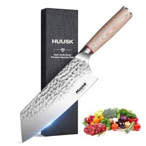 Huusk 7.7-Inch Japanese High Carbon Cleaver Knife