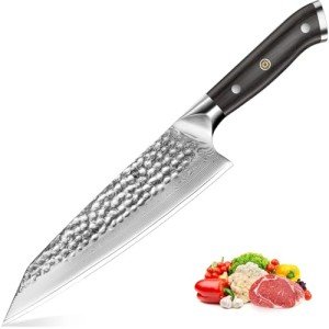 8-Inch VG-10 Damascus Chef Knife with Ebony Handle