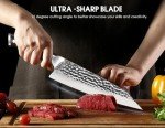 8-Inch VG-10 Damascus Chef Knife with Ebony Handle