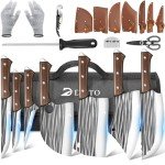 14-in-1 Japanese Butcher Knife Set with Roll Bag