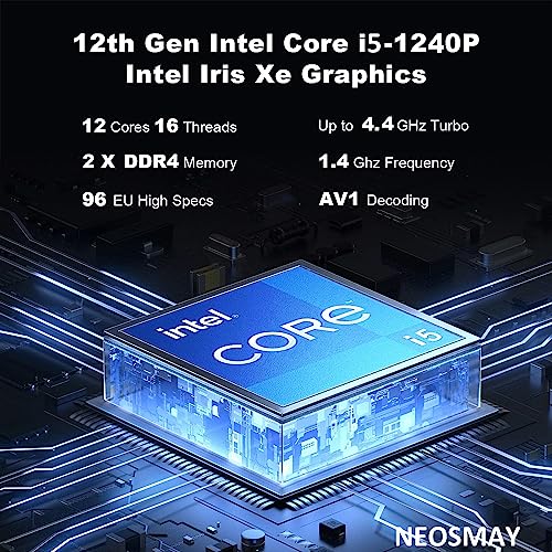 Thunderbolt 4 Mini PC Windows 11 Pro Intel i5-1240P