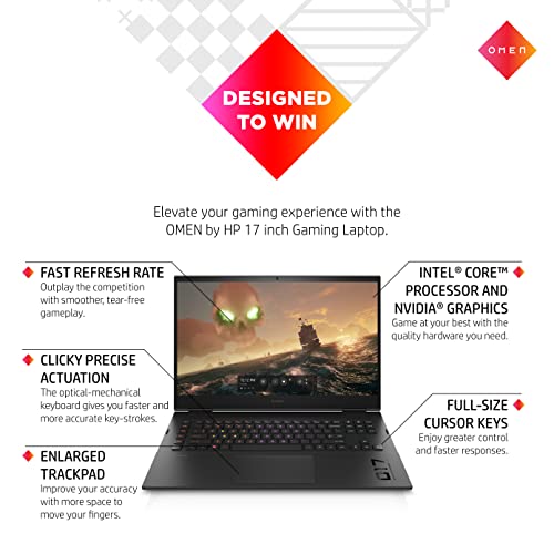 HP OMEN Gaming Laptop 17-ck2000na | i9-13900HX | 32GB RAM | 2TB SSD | RTX 4080 | 17.3" QHD Display | Windows 11 | Black
