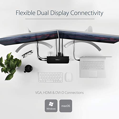 Dual Monitor USB 3.0 Docking Station for Mac/Windows