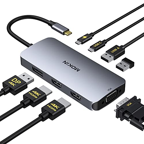 8-in-1 USB C Docking Station with Dual Monitors