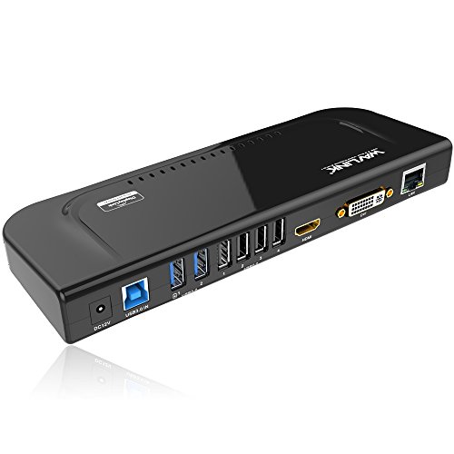 Universal Laptop Docking Station with Dual Video Outputs