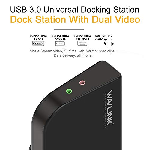 WAVLINK USB 3.0 Dual Display Docking Station
