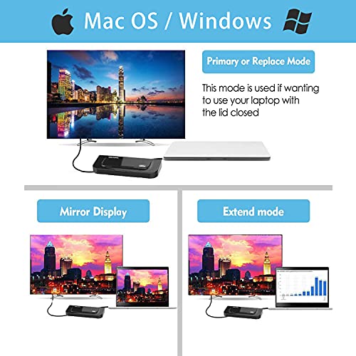 Universal Laptop Docking Station with Dual Video Outputs