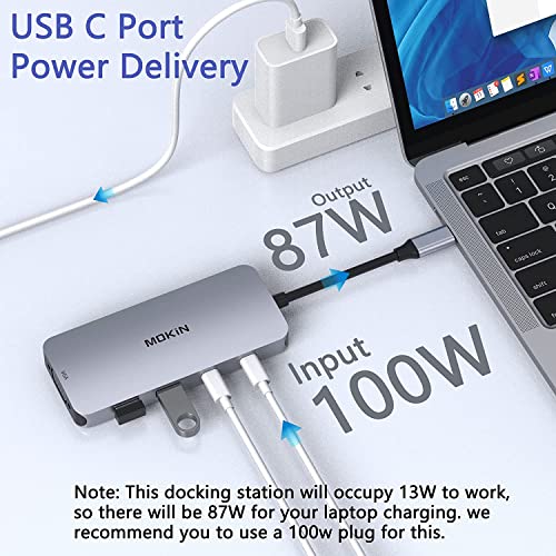 8-in-1 USB C Docking Station with Dual Monitors