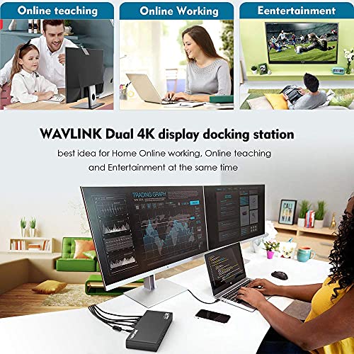 Universal USB C Docking Station for Laptops: 5K, Dual 4K Ultra HD, 6xUSB3.0