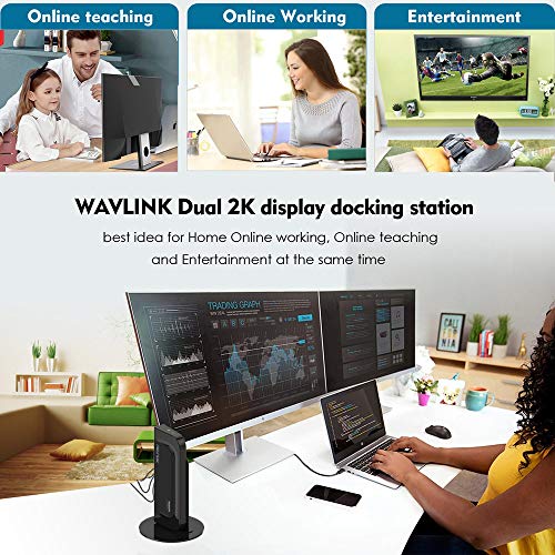 USB C Universal Dual Display Docking Station for Windows/Mac