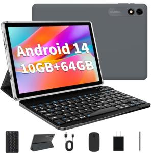 10.1" Android 14 Tablet with Keyboard and Mouse