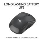Logitech M240 Silent Bluetooth Wireless Mouse - Graphite