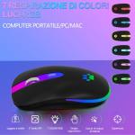 KBCASE Wireless RGB Backlit Bluetooth Gaming Mouse