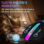 KBCASE Wireless RGB Backlit Bluetooth Gaming Mouse