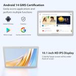 FLYCOAY 10" Android 14 Tablet with Keyboard