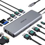 USB C Docking Station Dual Monitor Hub Adapter