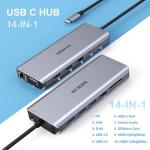 USB C Docking Station Dual Monitor Hub Adapter