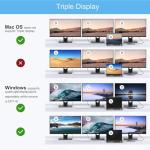 USB C Docking Station Dual Monitor Hub Adapter