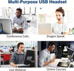 Callez 5 Pack USB Headset with Microphone, Noise Cancelling