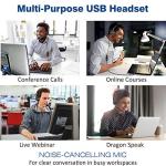 USB Noise Cancelling Headset with Microphone - 5 Pack