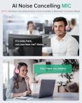 AI Noise Cancelling Wireless Headset with Mic