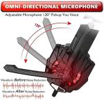 Gaming Headphones with Noise Canceling Mic and LED