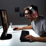 Gaming Headphones with Noise Canceling Mic and LED