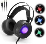 LED Light Gaming Headset with HiFi Bass Sound