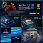 MSI Vector 16 HX RTX 5080 Gaming Laptop Bundle