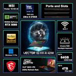 MSI Vector 16 HX Gaming Laptop - 64GB RAM