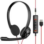NUBWO Wired USB Headset with Noise Cancelling Microphone