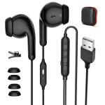 Wired USB Headset with Mic and Mute for PC