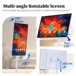 ZyKnaurral 32" Touchscreen Portable Monitor with Wheels