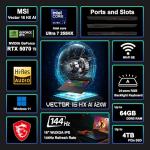 MSI Vector 16 HX Gaming Laptop, 240Hz, RTX 5070 Ti