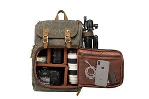 YuanWen Waterproof DSLR Camera Backpack - Green