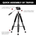 Victiv 72-inch Lightweight Travel Camera Tripod