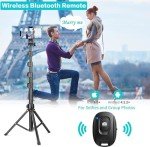 67-Inch Phone Tripod & Bluetooth Selfie Stick